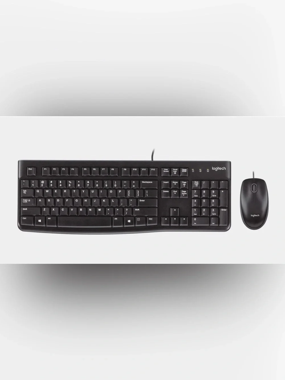 Logitech MK120 Wired USB Keyboard & Mouse Combo Quiet Spill Resistant BRAND NEW